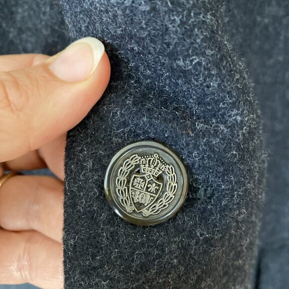 Como Milano Men Wool Cashmere Blazer 46R Italian Fabric Luxury 3 Button Charcoal - Picture 3 of 16